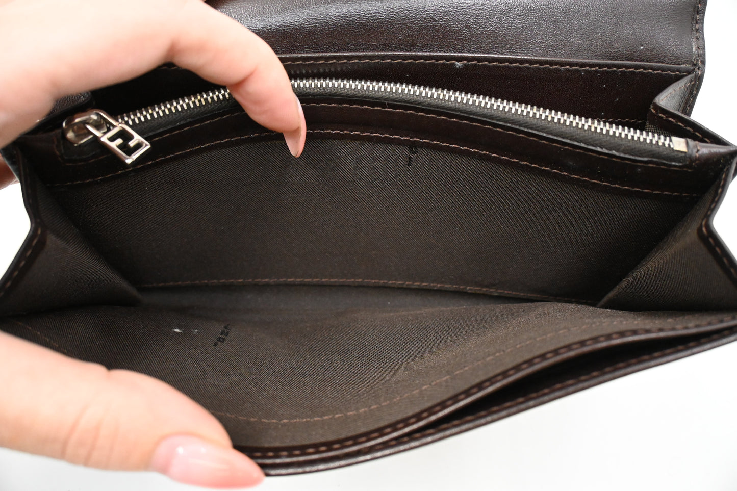 Fendi Long Wallet in Zucca Canvas