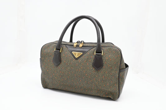 YSL Saint Laurent Handbag in Green Coated Canvas