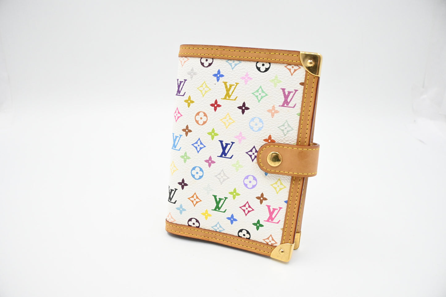 Louis Vuitton Agenda PM in White Multicolor Monogram Canvas