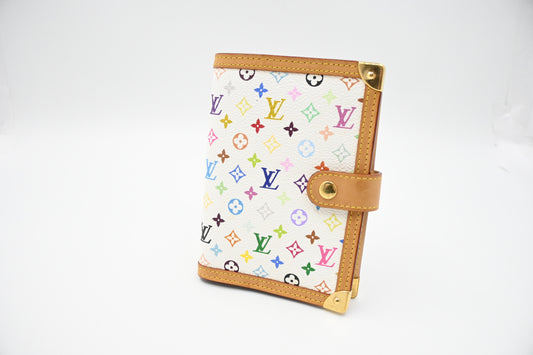 Louis Vuitton Agenda PM in White Multicolor Monogram Canvas