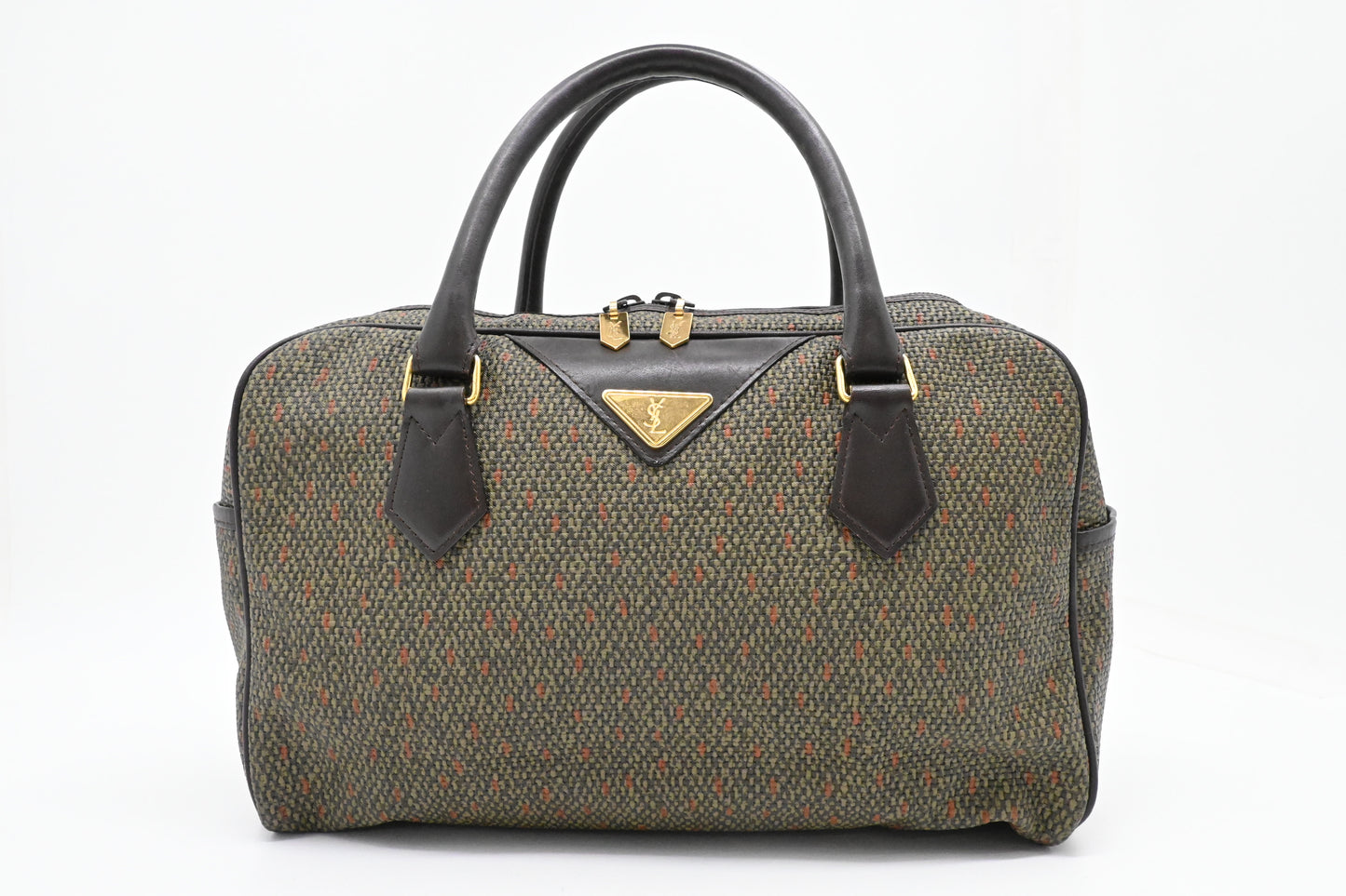 YSL Saint Laurent Handbag in Green Coated Canvas