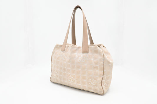 Chanel New Travel Line Tote in Beige Canvas