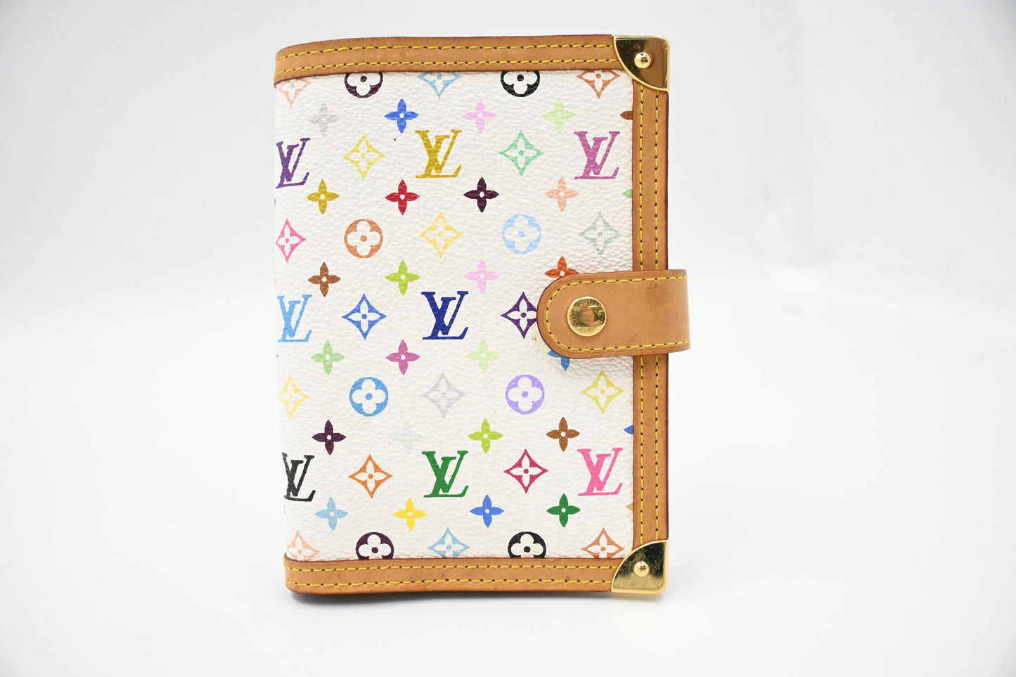 Louis Vuitton Agenda PM in White Multicolor Monogram Canvas