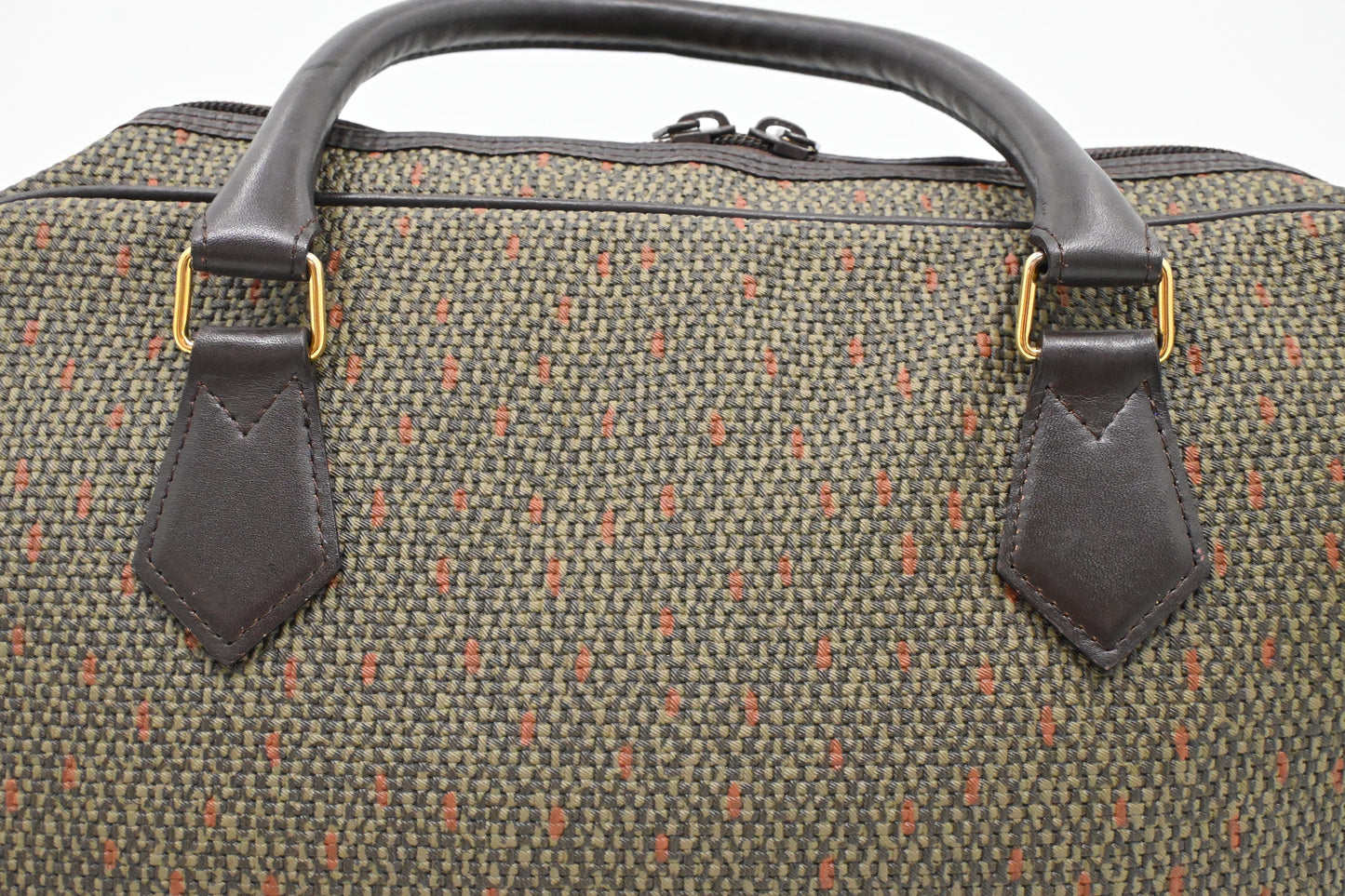 YSL Saint Laurent Handbag in Green Coated Canvas