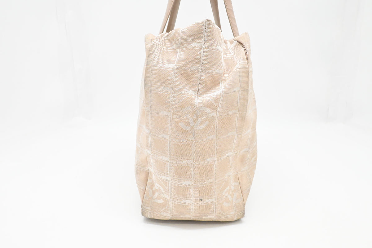 Chanel New Travel Line Tote in Beige Canvas