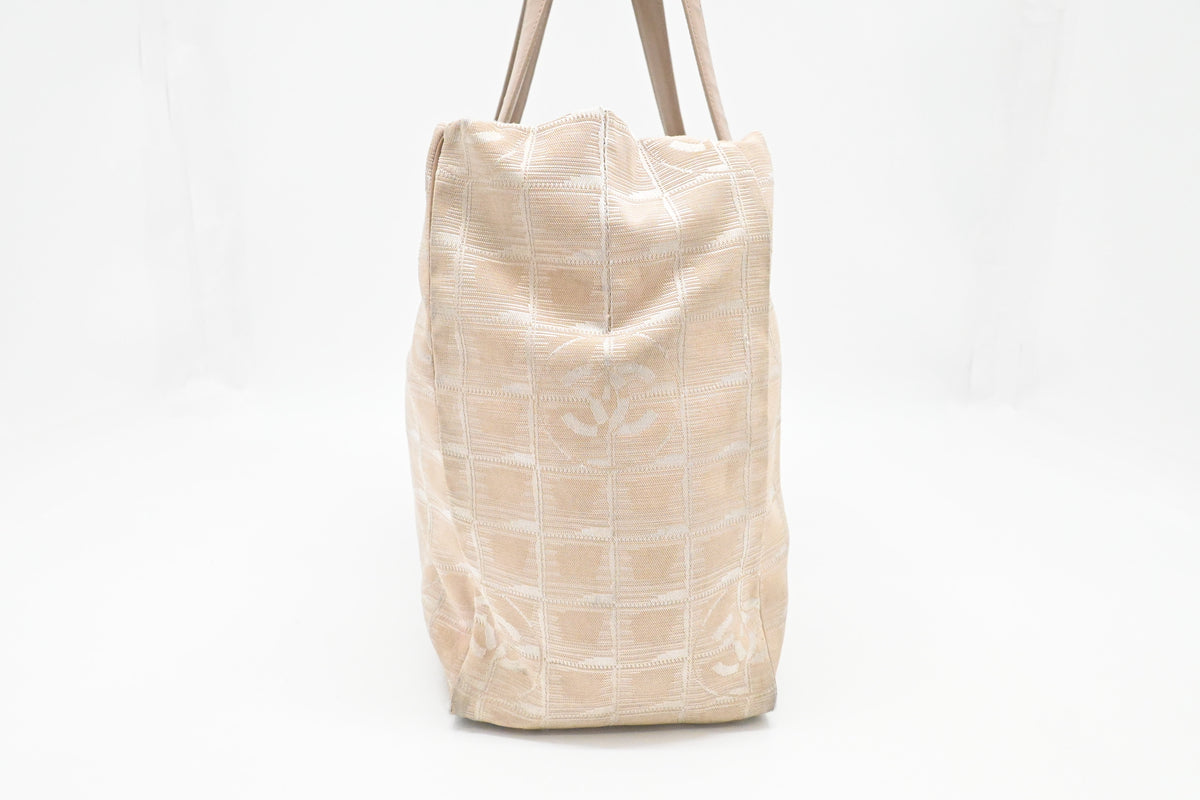 Chanel New Travel Line Tote in Beige Canvas