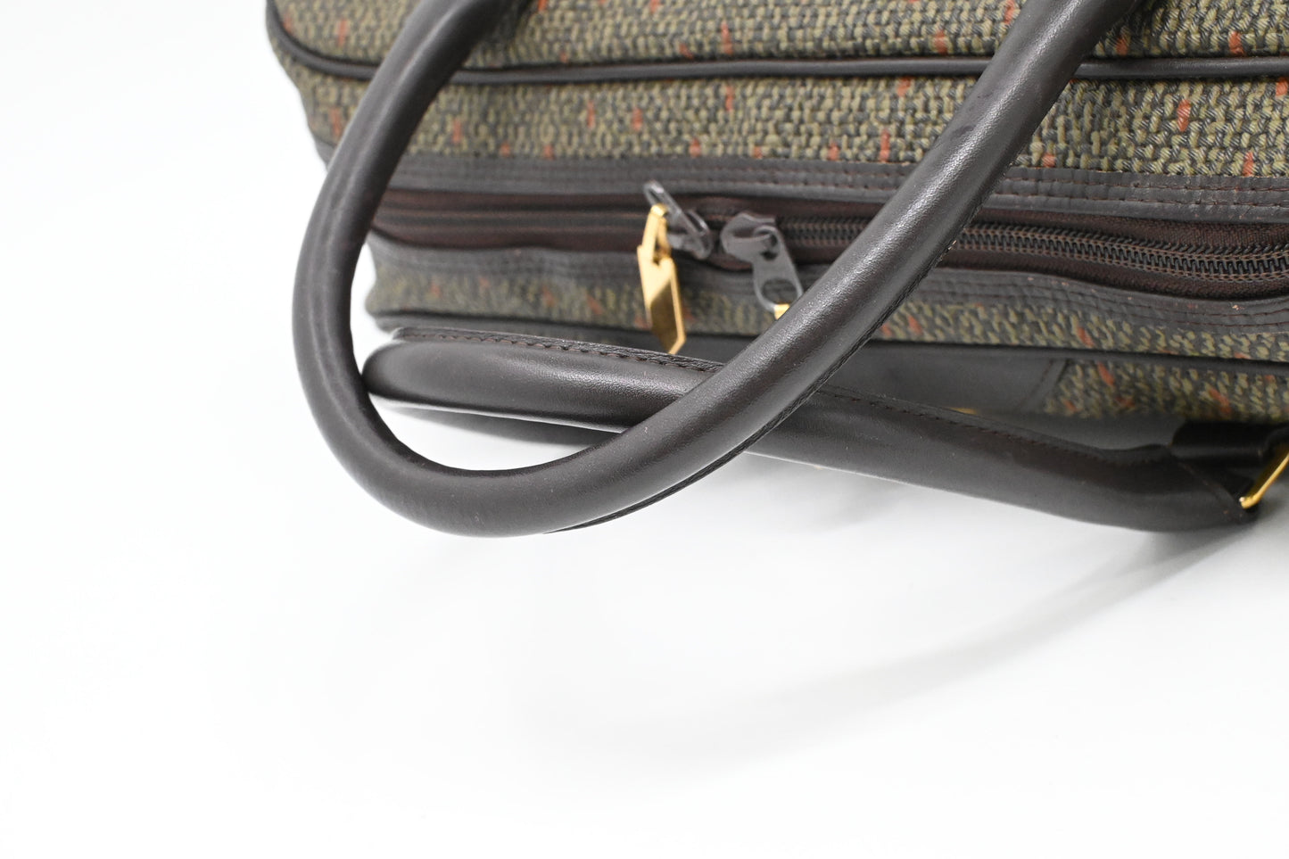 YSL Saint Laurent Handbag in Green Coated Canvas