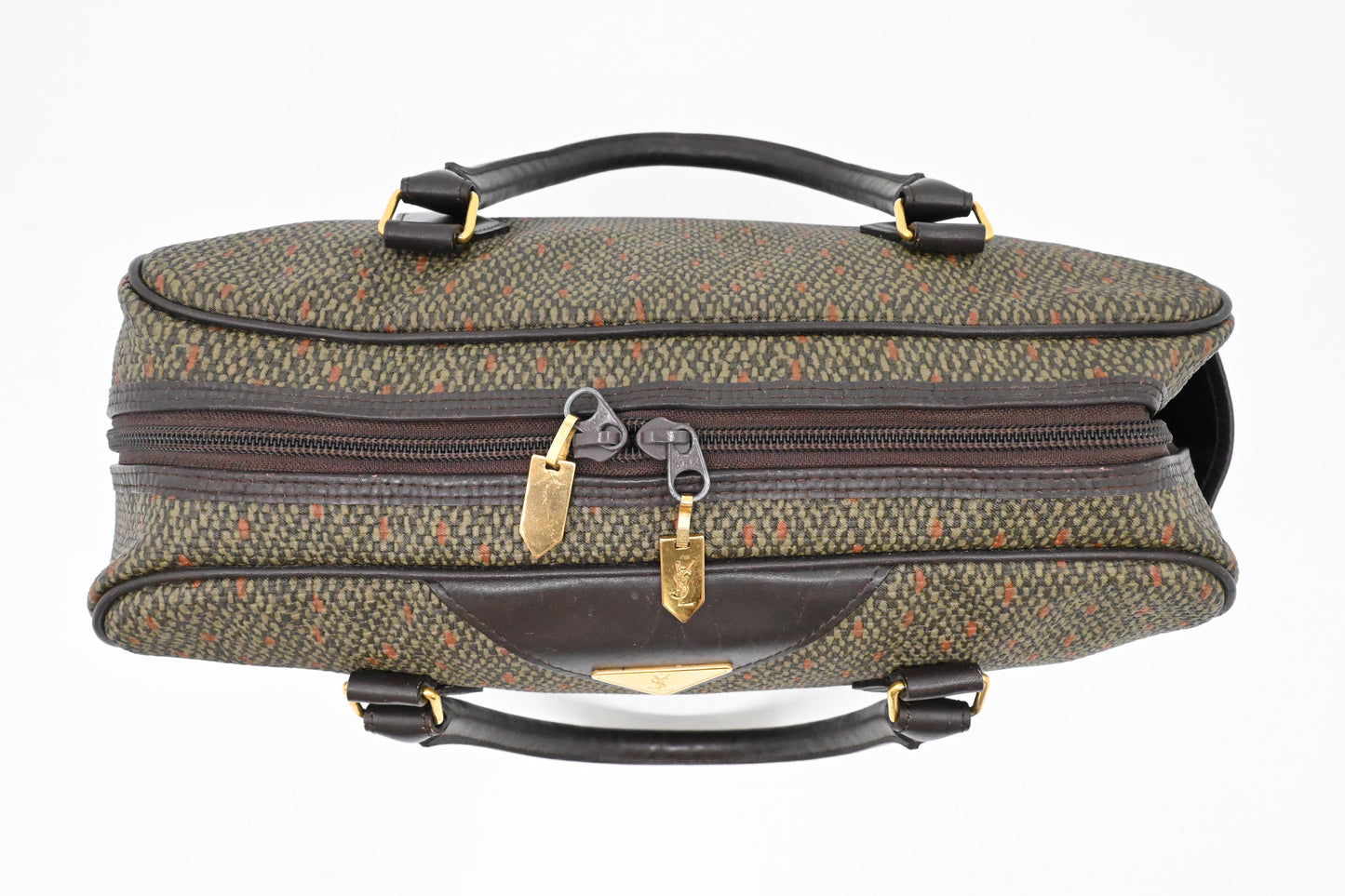 YSL Saint Laurent Handbag in Green Coated Canvas