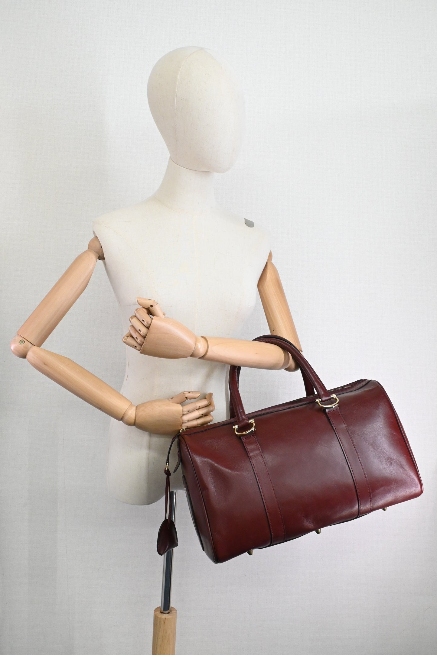 Cartier Handbag in Burgundy Leather