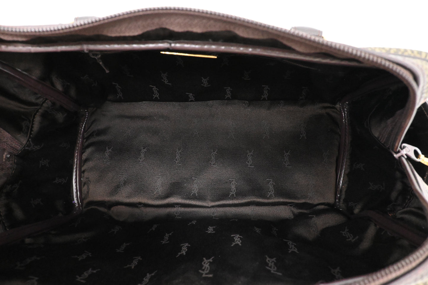 YSL Saint Laurent Handbag in Green Coated Canvas