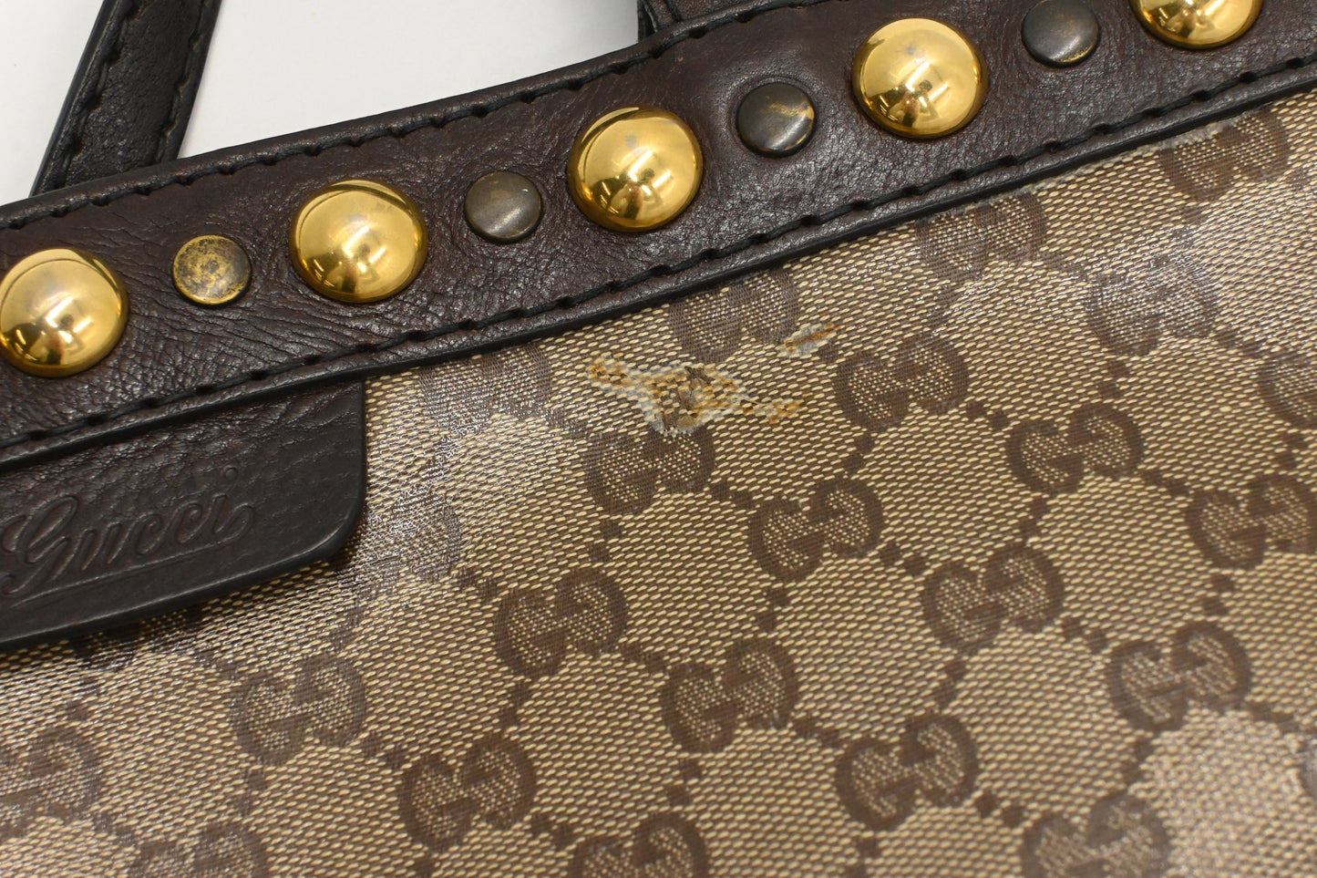 Gucci Tote in Beige Crystal GG Canvas