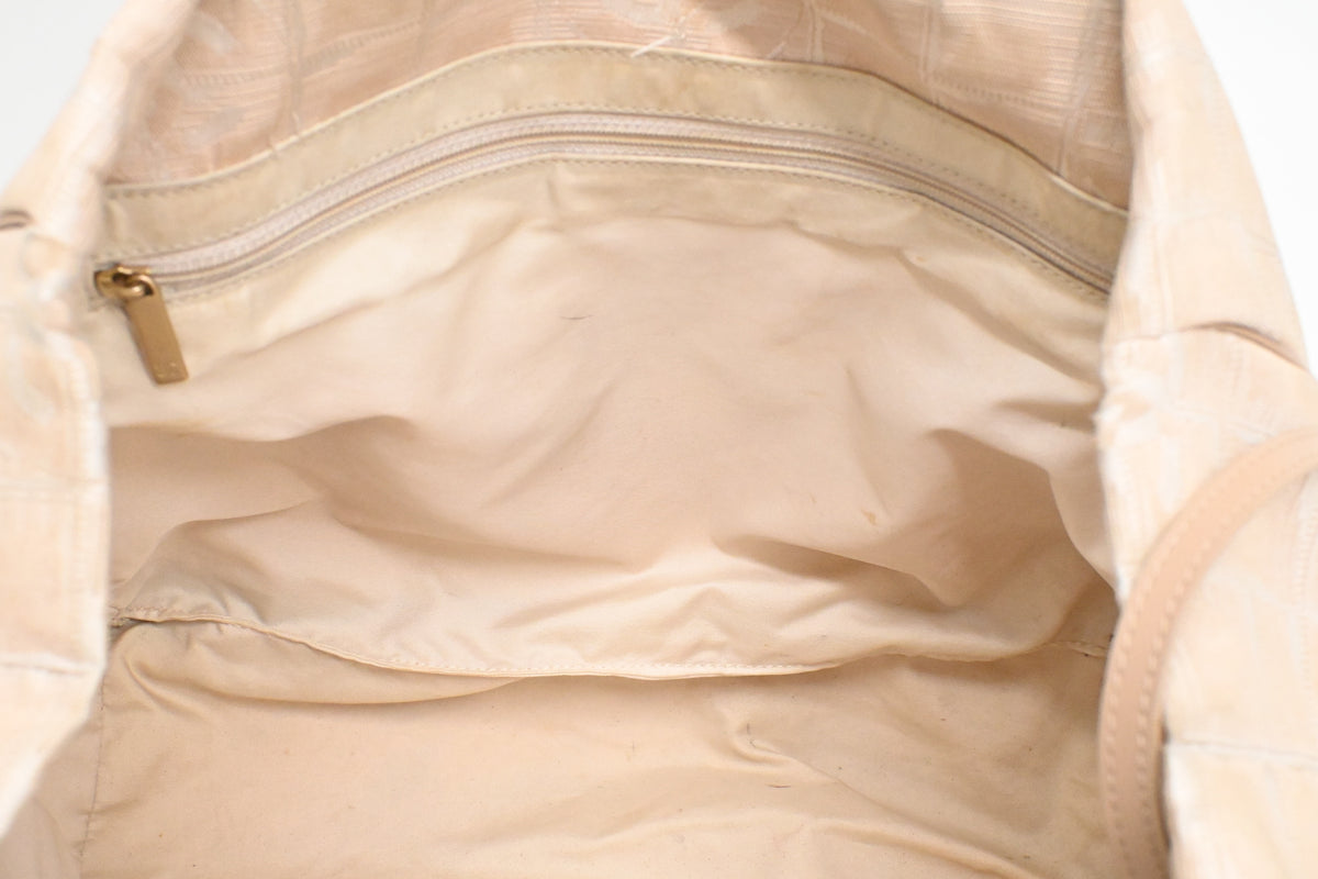Chanel New Travel Line Tote in Beige Canvas