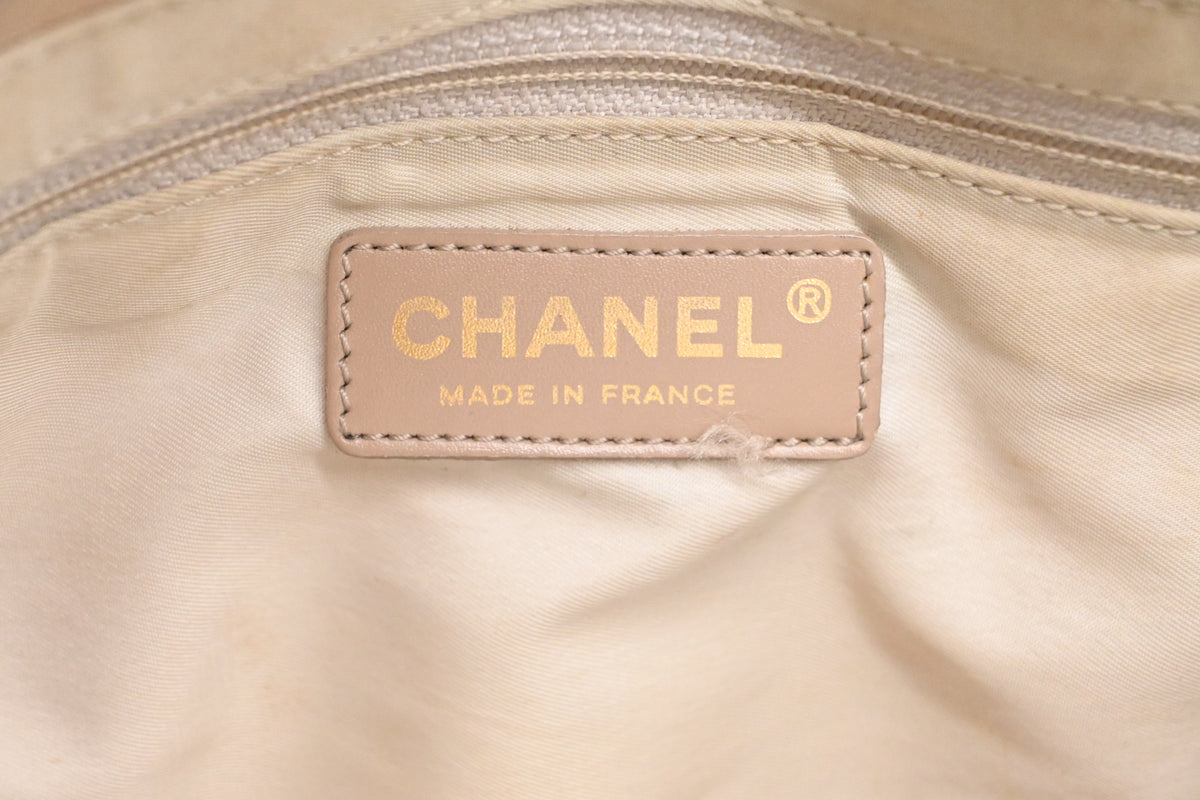 Chanel New Travel Line Tote in Beige Canvas