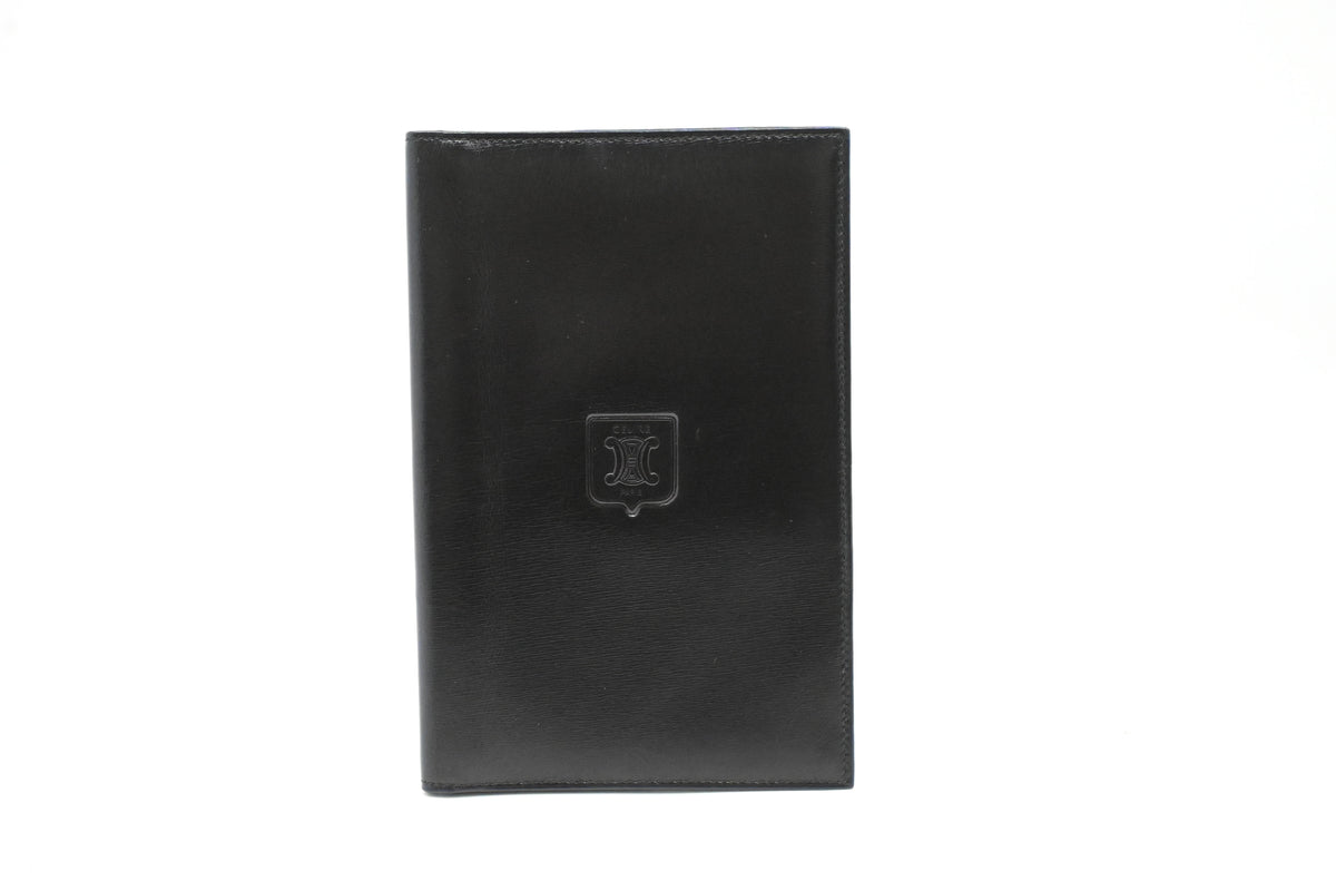 Celine Agenda Cover in Black Leather