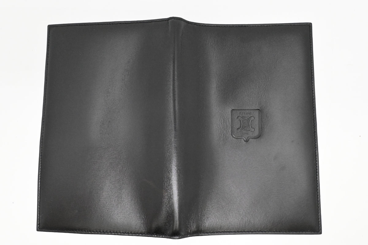 Celine Agenda Cover in Black Leather