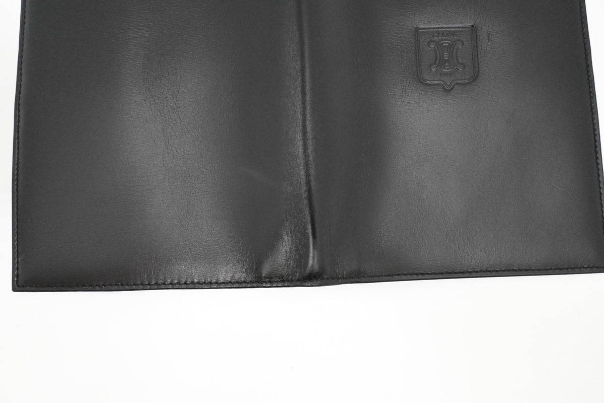 Celine Agenda Cover in Black Leather