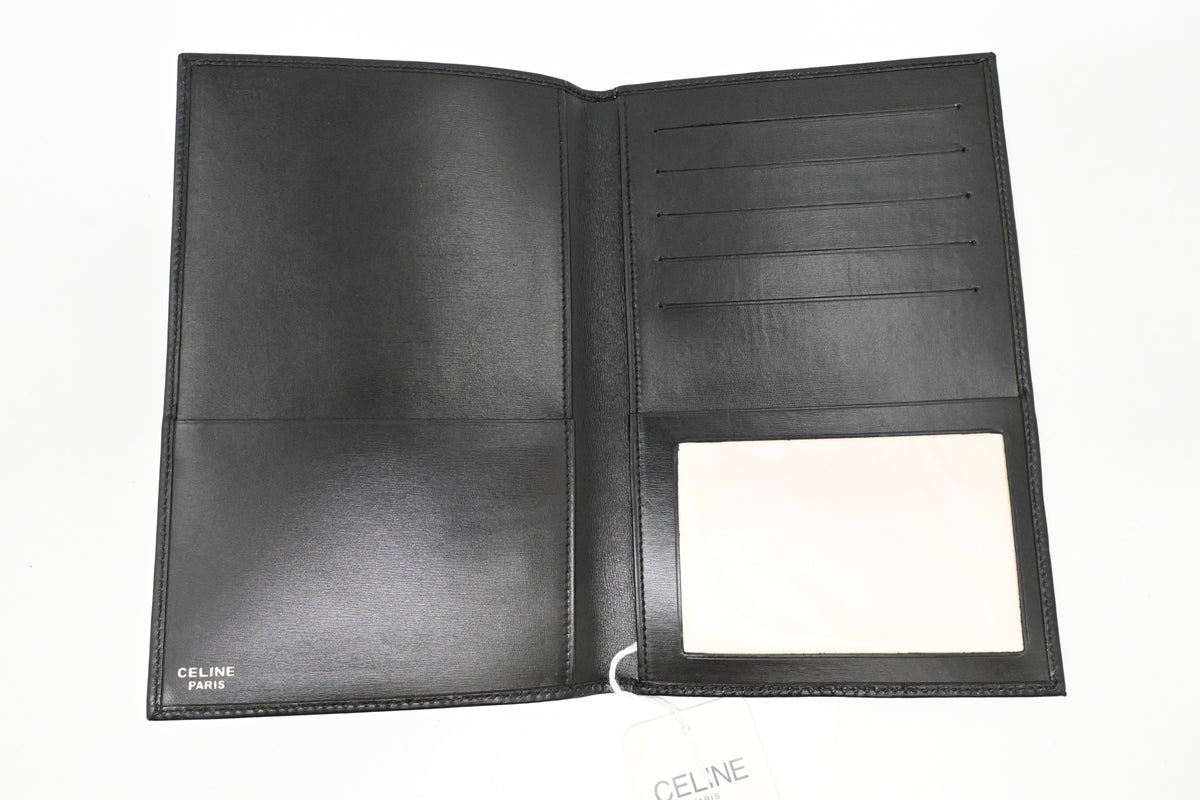 Celine Agenda Cover in Black Leather