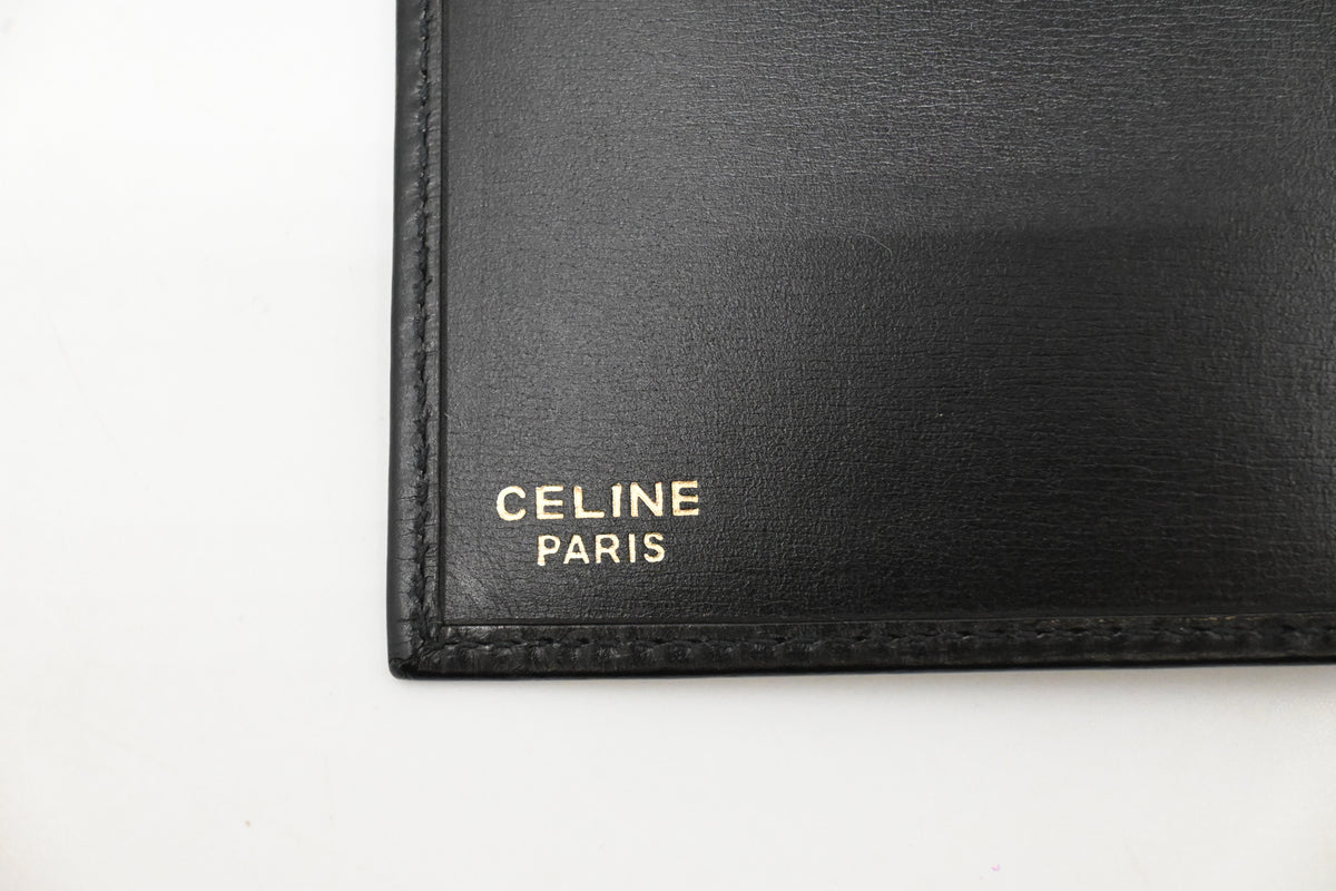 Celine Agenda Cover in Black Leather