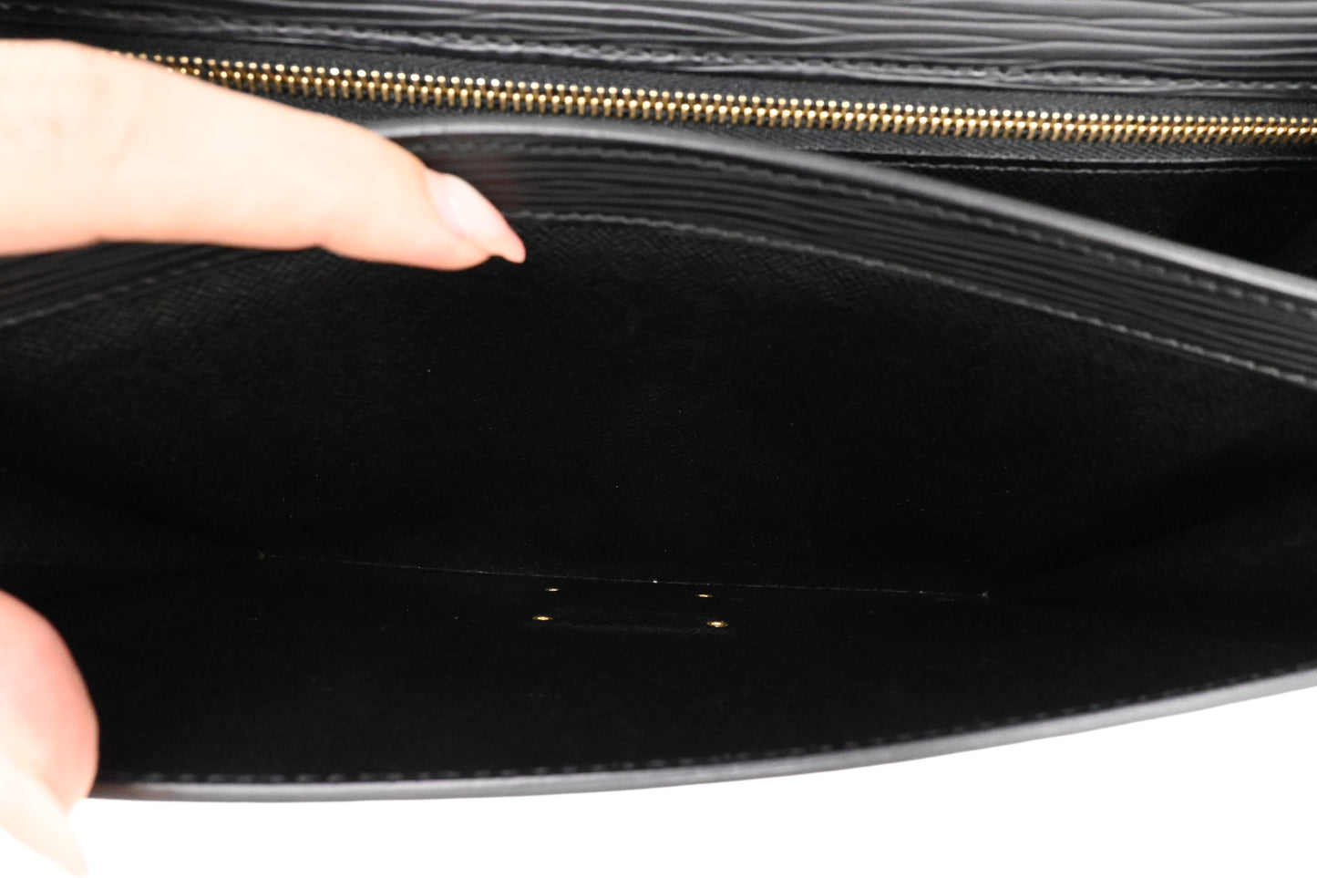 Louis Vuitton Sellier Dragonne in Black Epi Leather
