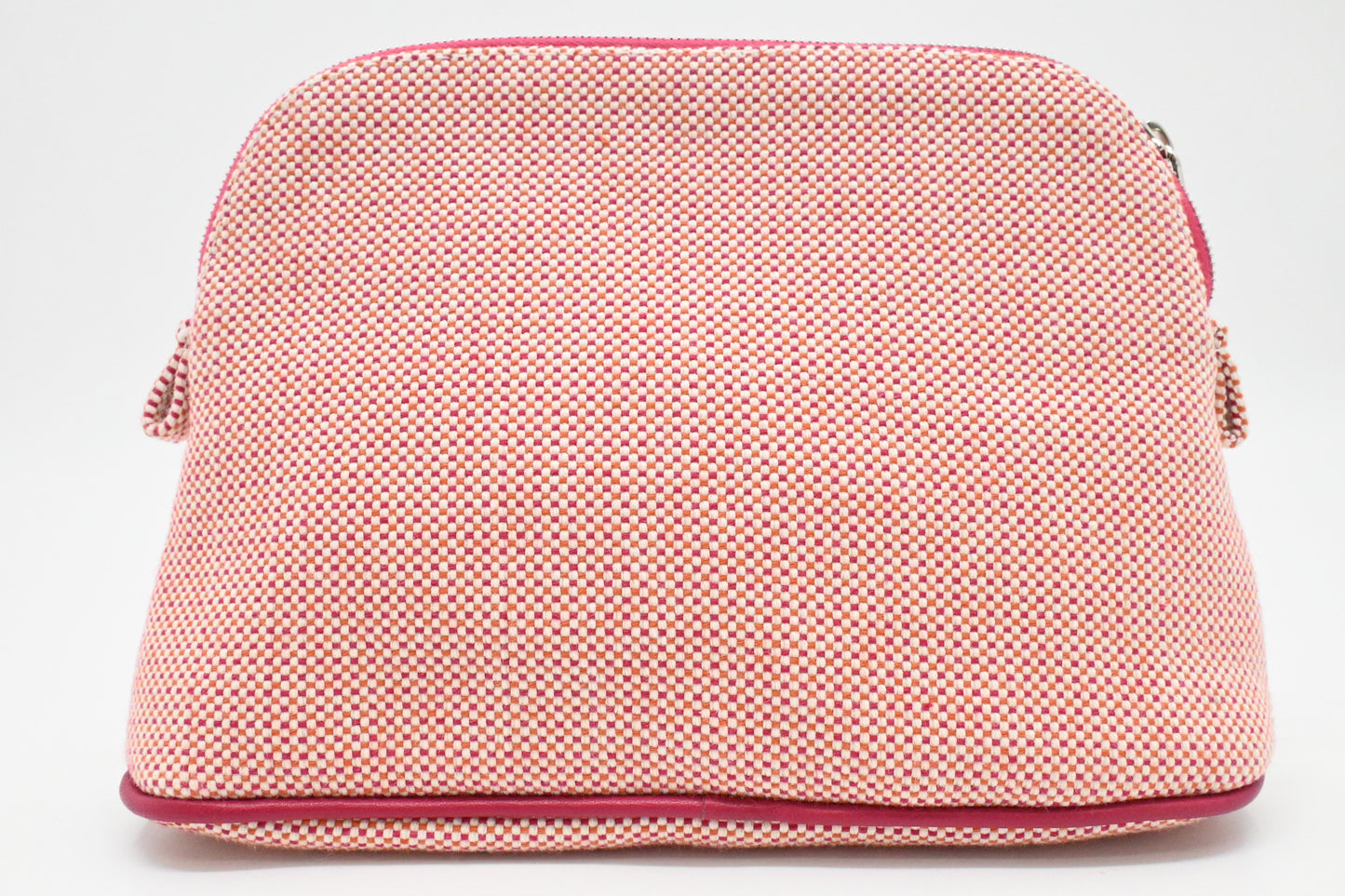 Hermes Crazy H Bolide Pouch in Pink Canvas
