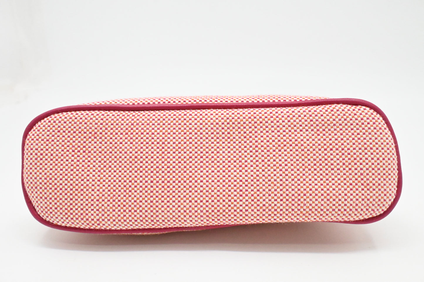 Hermes Crazy H Bolide Pouch in Pink Canvas