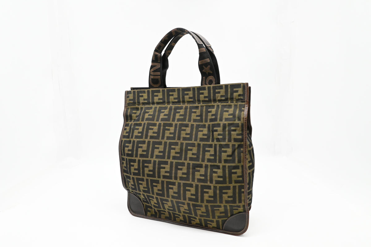 Fendi Folding Tote in Zucca Canvas