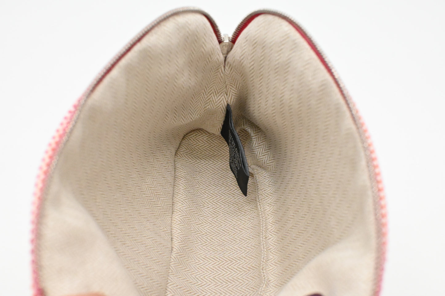 Hermes Crazy H Bolide Pouch in Pink Canvas