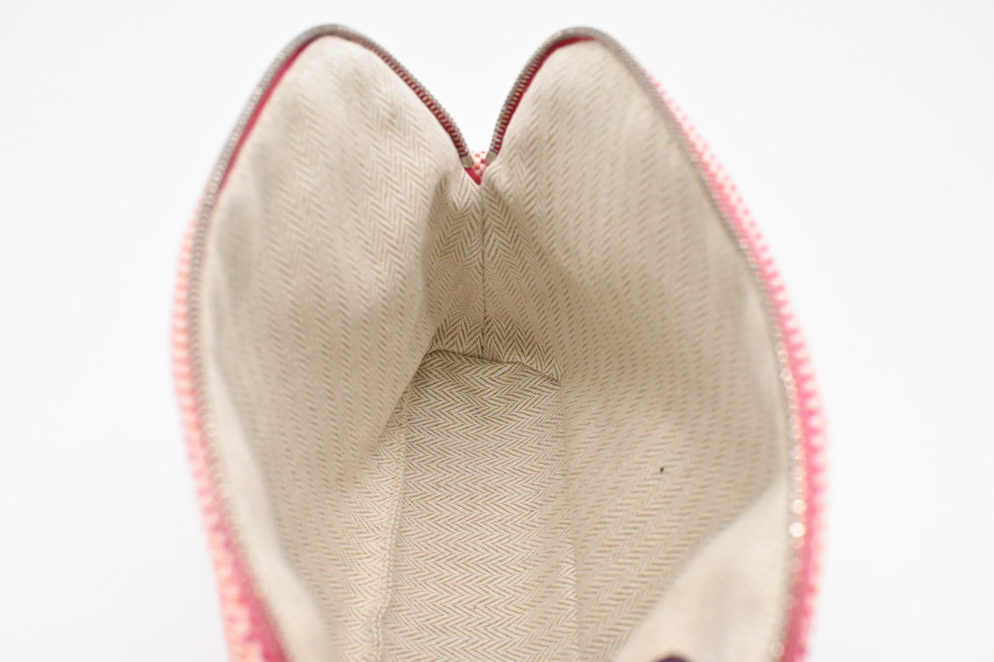 Hermes Crazy H Bolide Pouch in Pink Canvas