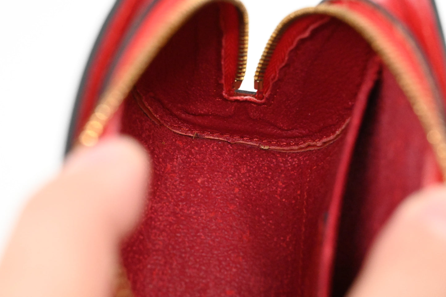 Louis Vuitton Dauphine PM Pouch in Red Epi Leather