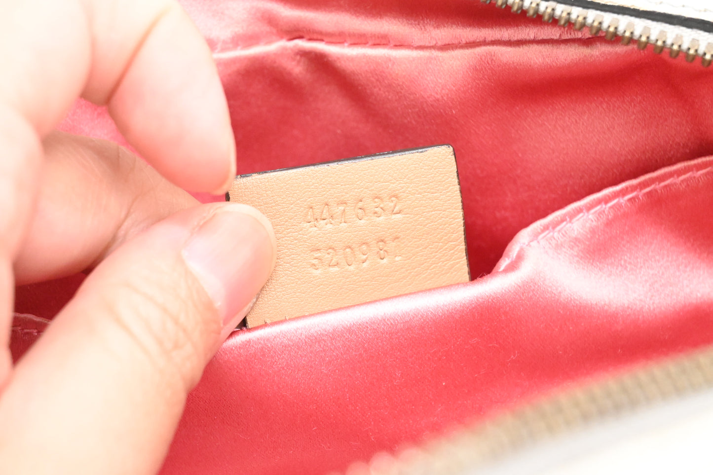 Gucci Mini Marmont Crossbody in Silver Leather