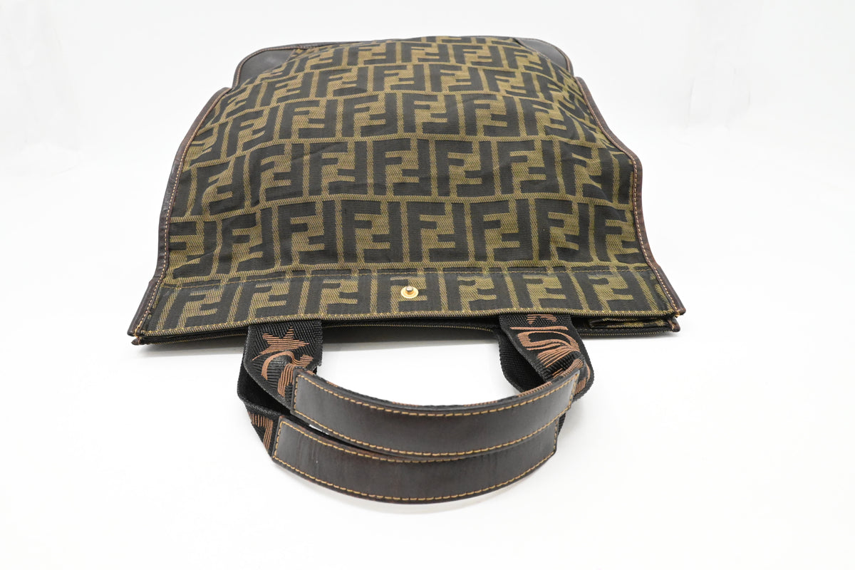 Fendi Folding Tote in Zucca Canvas