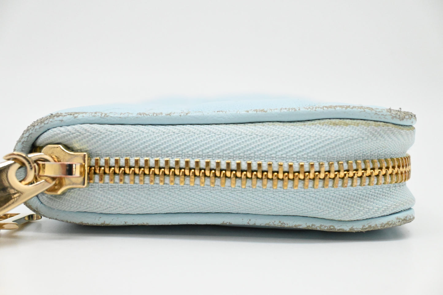 Dior Voyageur Wallet in Light Blue Leather