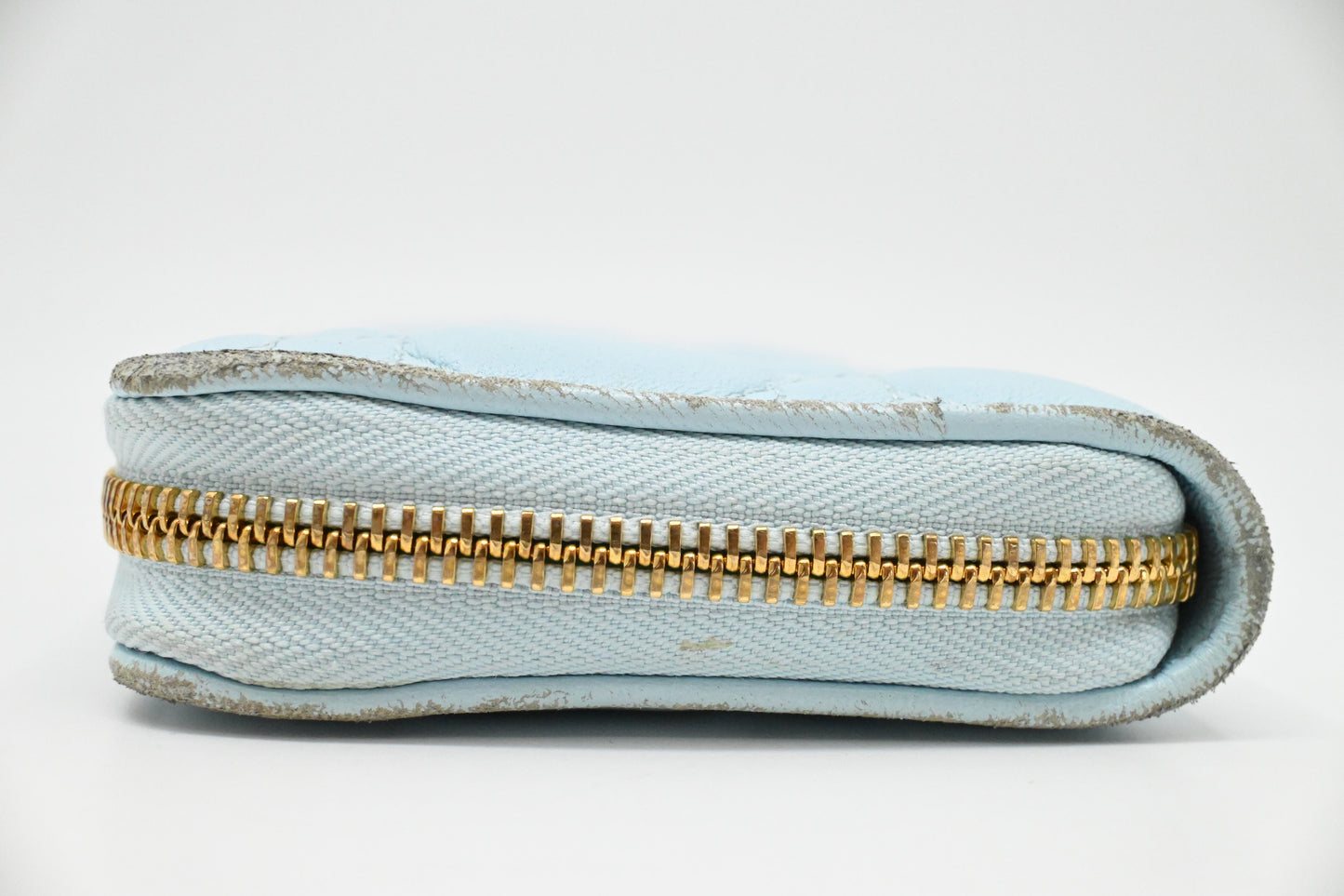 Dior Voyageur Wallet in Light Blue Leather