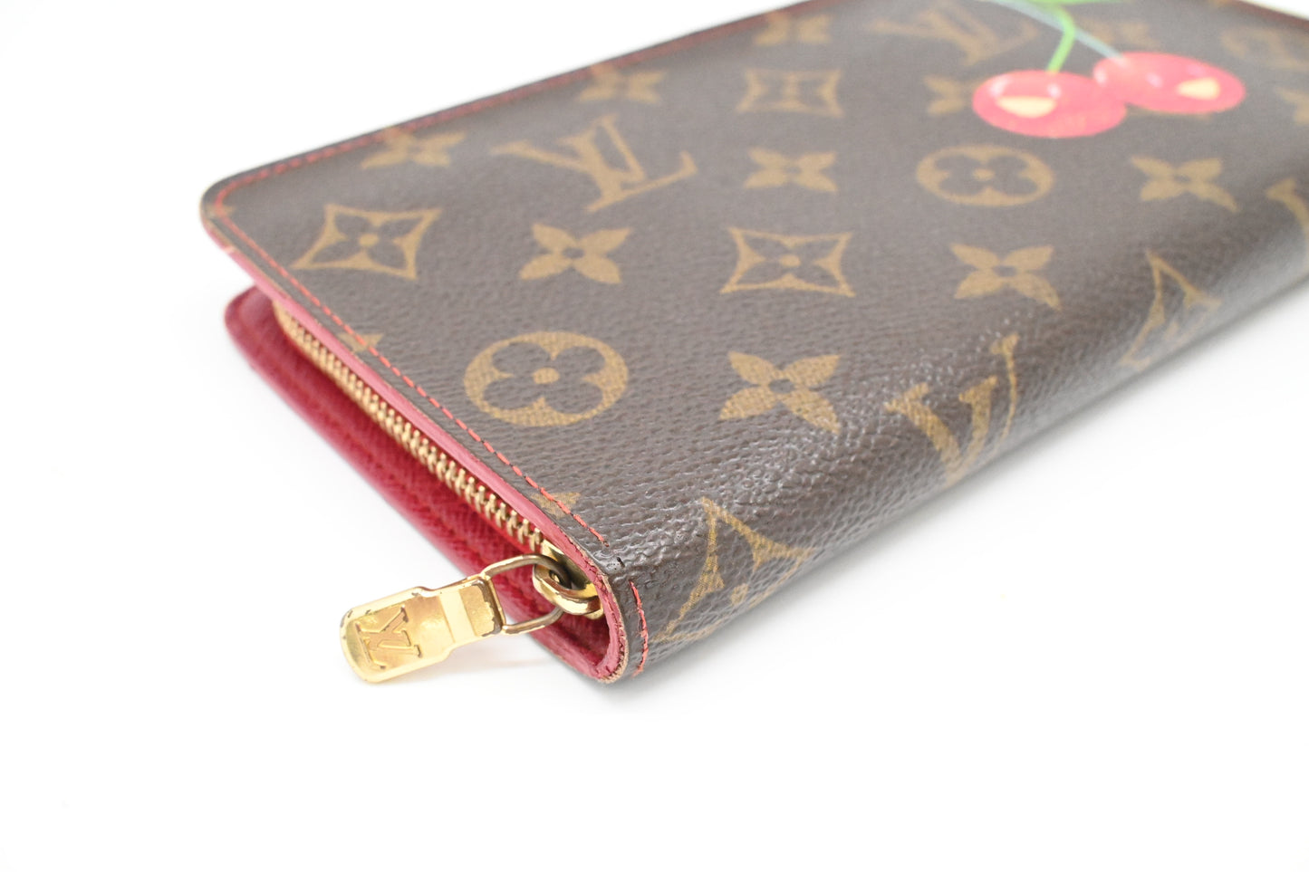 Louis Vuitton x Takashi Murakami Zip Wallet in Cherry Monogram Canvas