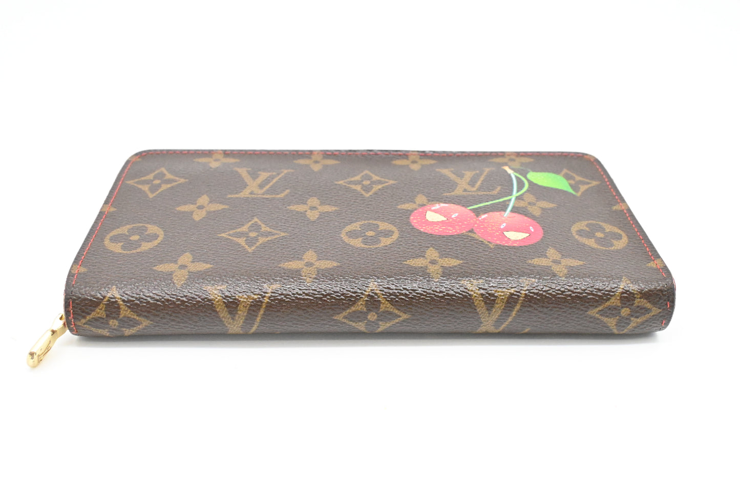 Louis Vuitton x Takashi Murakami Zip Wallet in Cherry Monogram Canvas