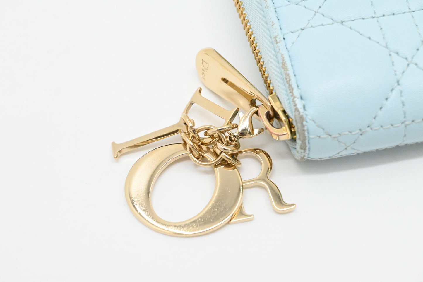 Dior Voyageur Wallet in Light Blue Leather