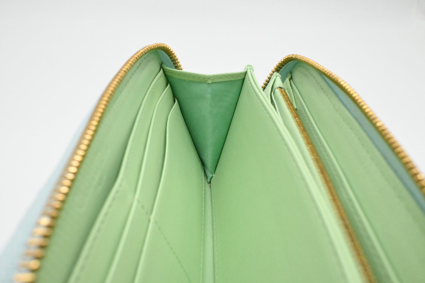 Dior Voyageur Wallet in Light Blue Leather