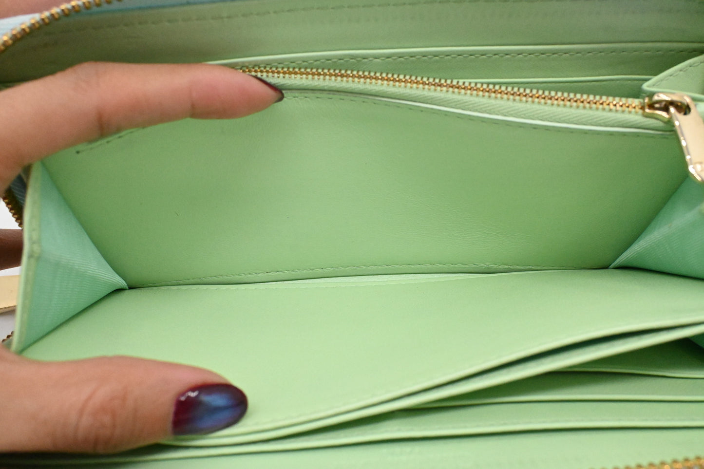 Dior Voyageur Wallet in Light Blue Leather