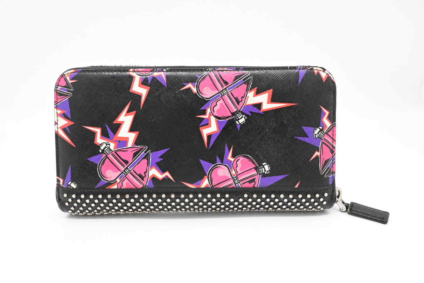 Prada x Universal Studios Frankenstein Wallet in Black Multicolor Leather