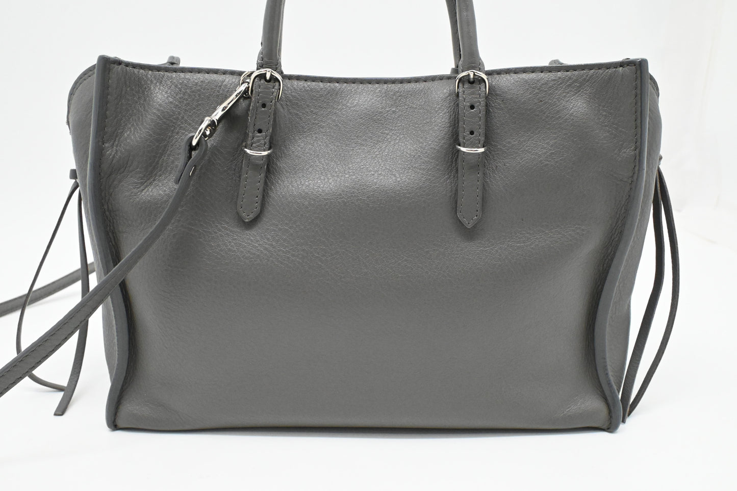 Balenciaga Paper A6 2way Bag in Grey Leather