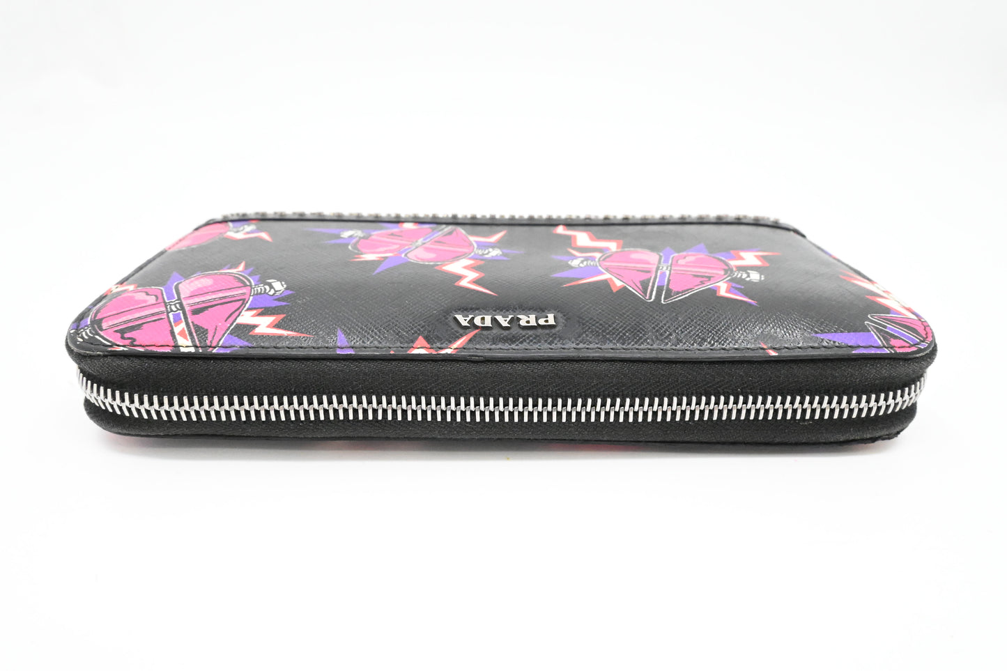 Prada x Universal Studios Frankenstein Wallet in Black Multicolor Leather