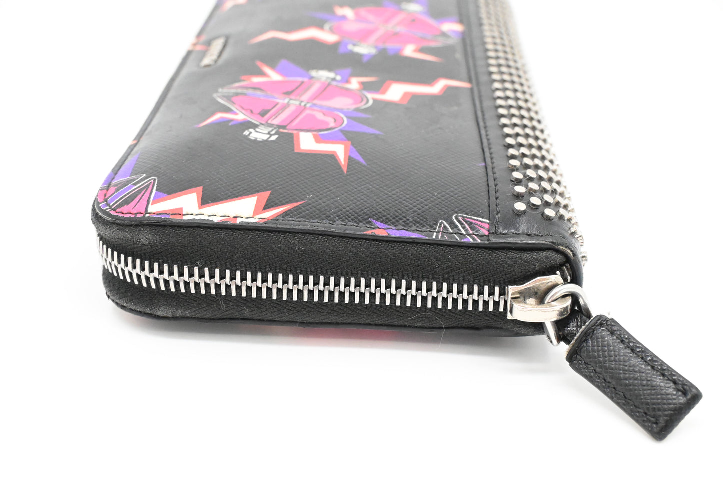Prada x Universal Studios Frankenstein Wallet in Black Multicolor Leather