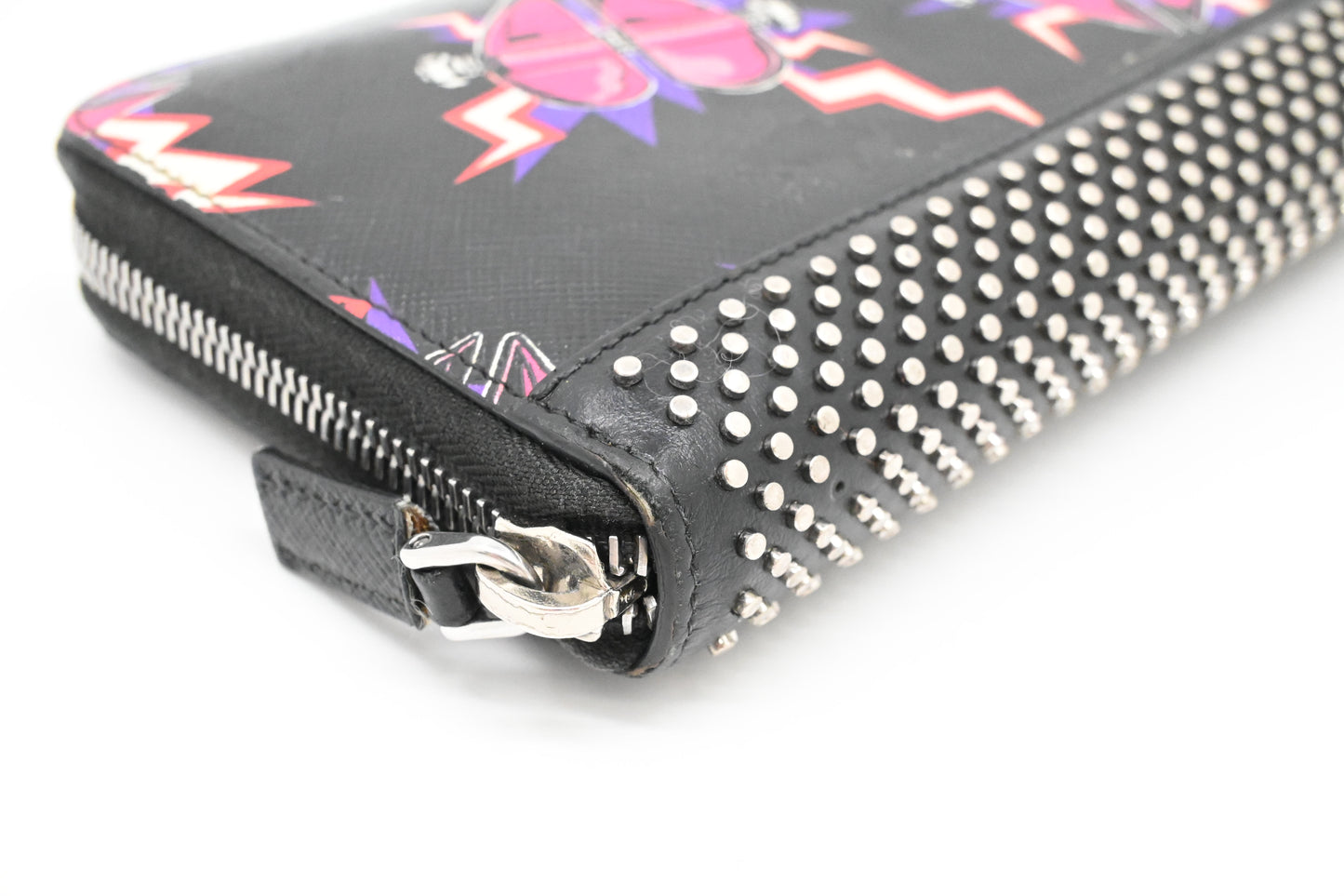 Prada x Universal Studios Frankenstein Wallet in Black Multicolor Leather