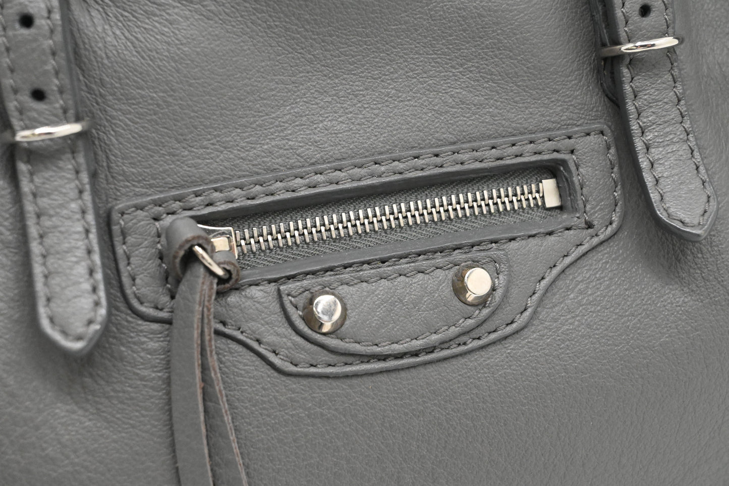 Balenciaga Paper A6 2way Bag in Grey Leather