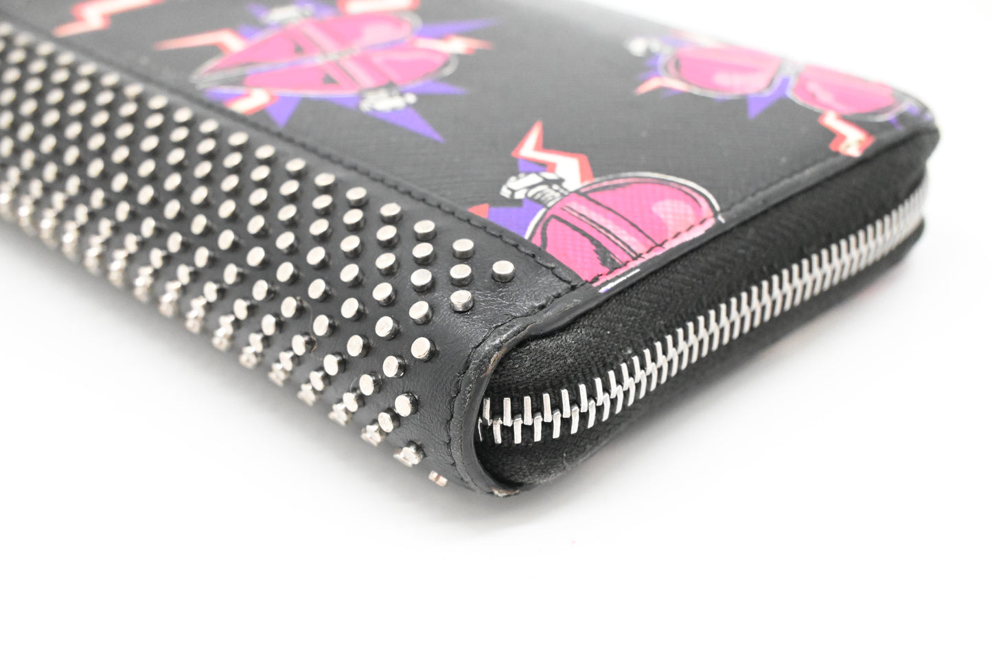 Prada x Universal Studios Frankenstein Wallet in Black Multicolor Leather