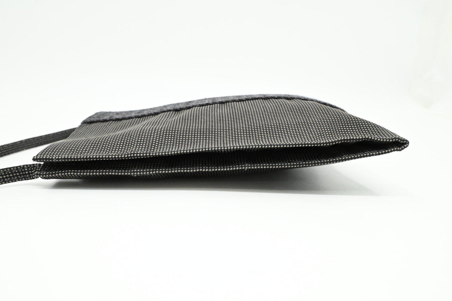 Hermes Herline Crossbody Pochette in Grey Canvas