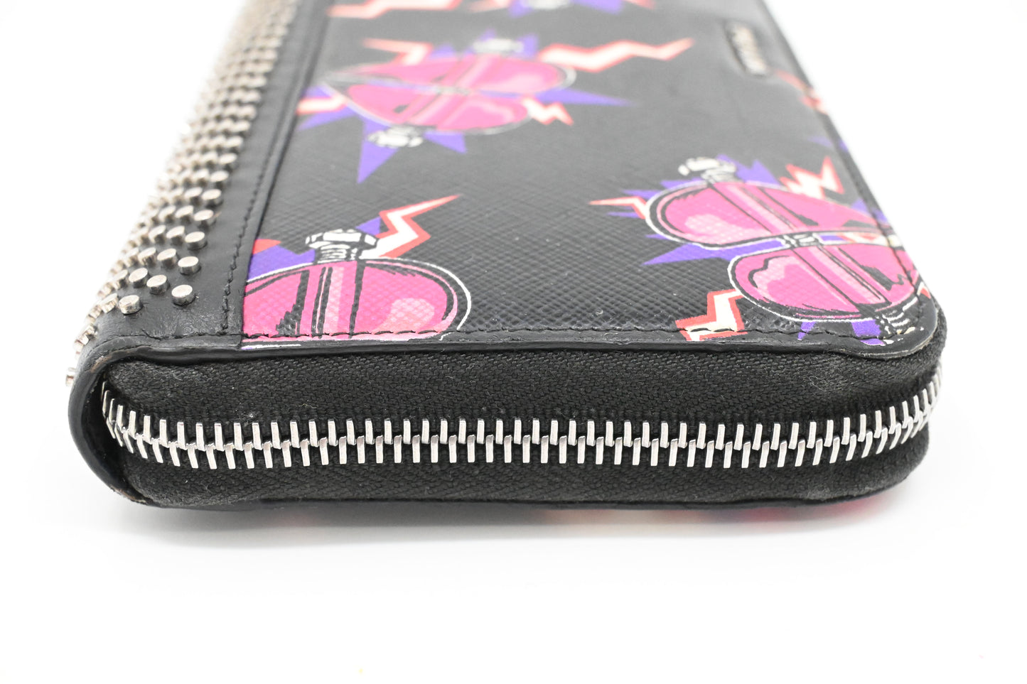 Prada x Universal Studios Frankenstein Wallet in Black Multicolor Leather