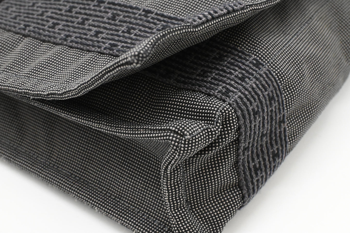 Hermes Herline Bassus PM Messenger Bag in Grey Canvas