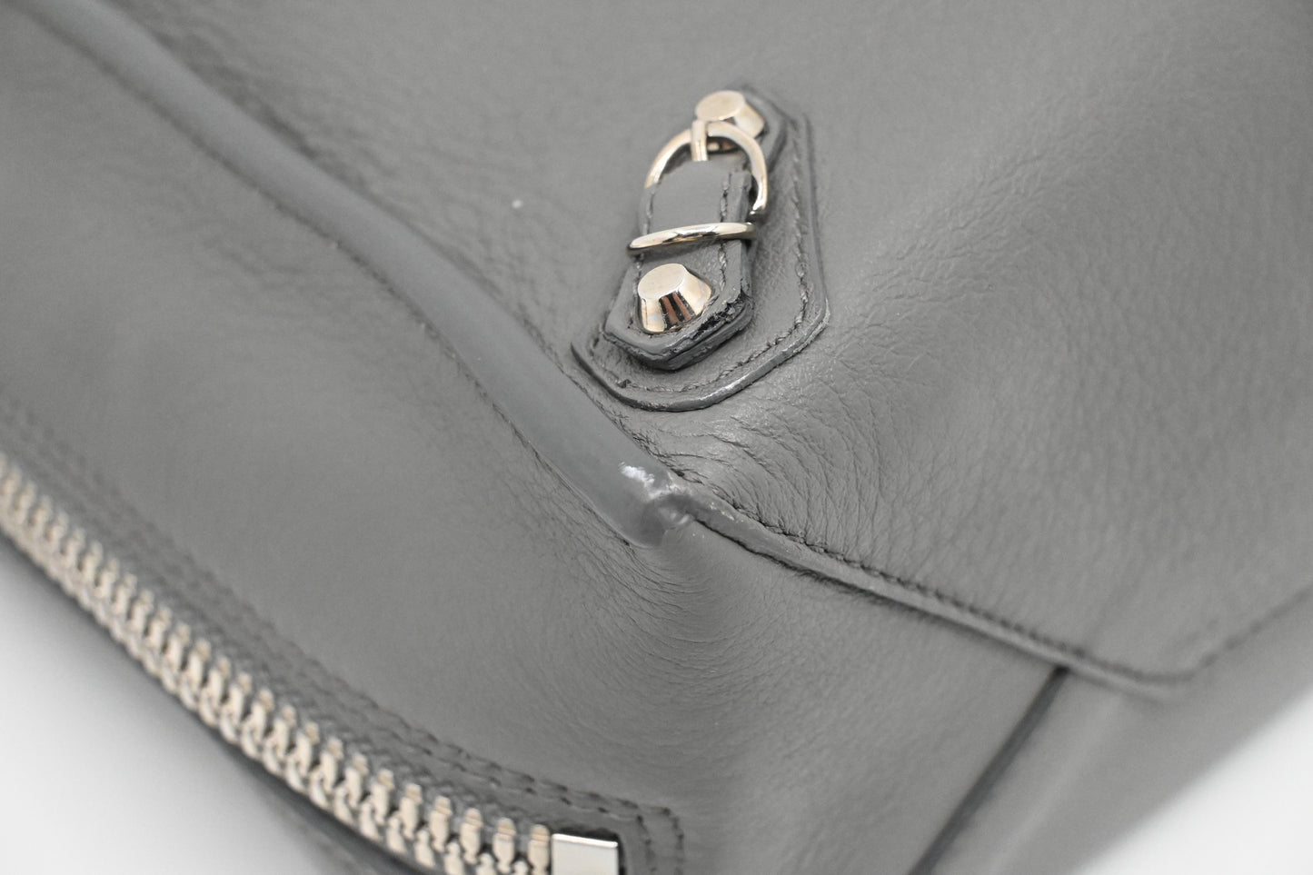 Balenciaga Paper A6 2way Bag in Grey Leather