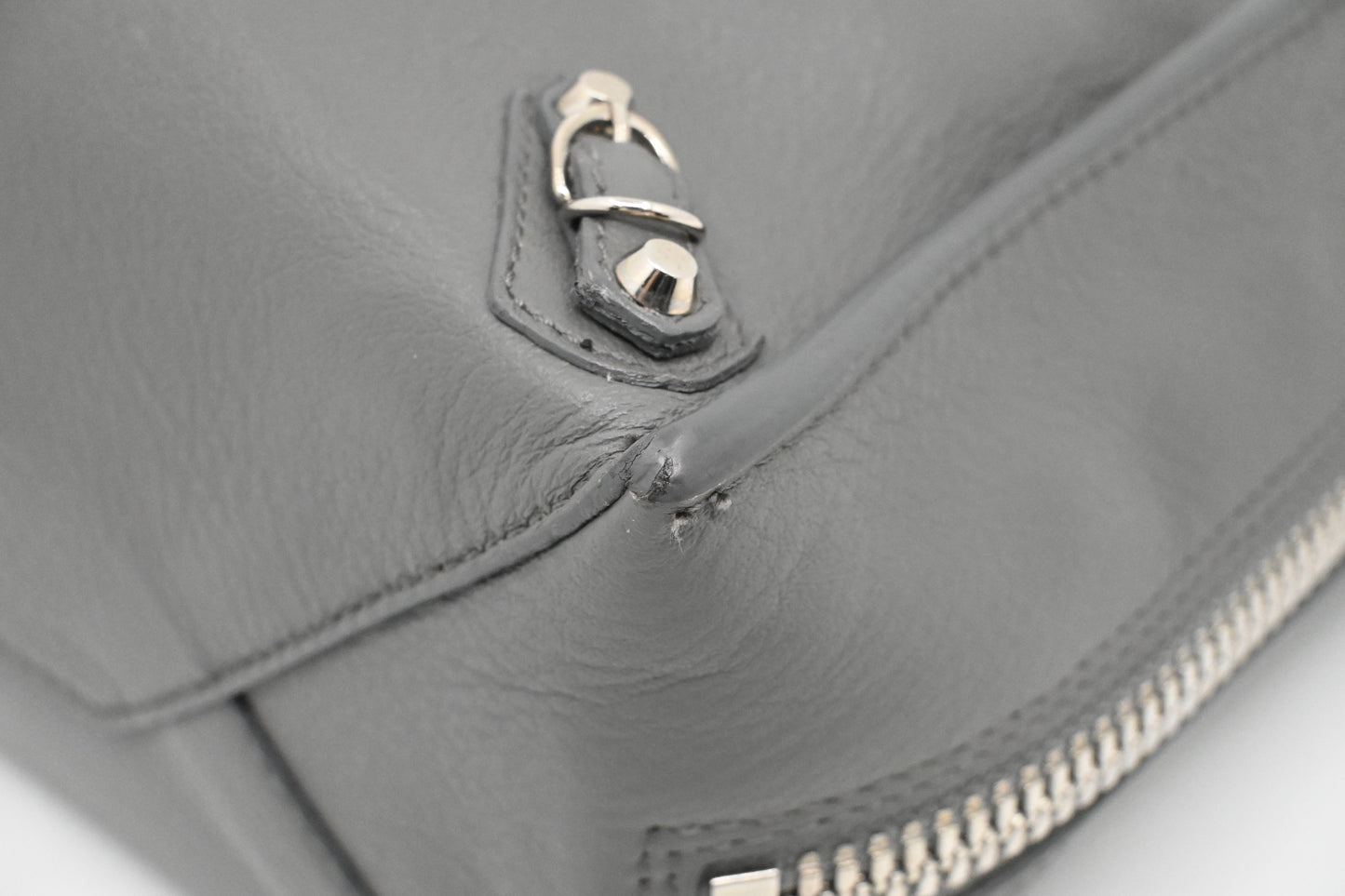 Balenciaga Paper A6 2way Bag in Grey Leather